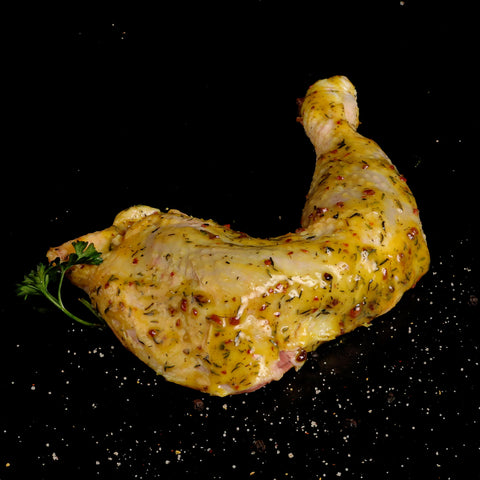 CUISSE DE POULET MARINEE THYM CITRON - 300g - Boucherie Sologne Frais