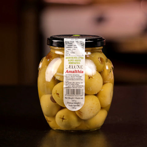 OLIVES VERTES DENOYAUTEES - 190g - Boucherie Sologne Frais